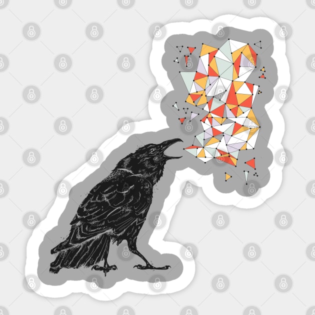 Raven Triangulations Sticker by JamieStryker